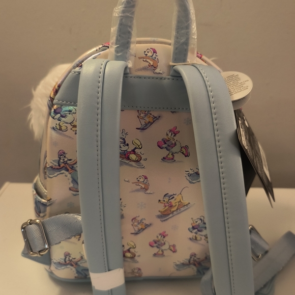 NEW Loungefly Disney Mickey Mouse Winter Wonderland Mini Backpack & Ear Headband - Picture 5 of 6